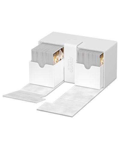 Кутия за карти и аксесоари Ultimate Guard Twin Flip`n`Tray XenoSkin - Monocolor White (200+ бр.) - 4